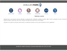 Tablet Screenshot of doblajesparis.com